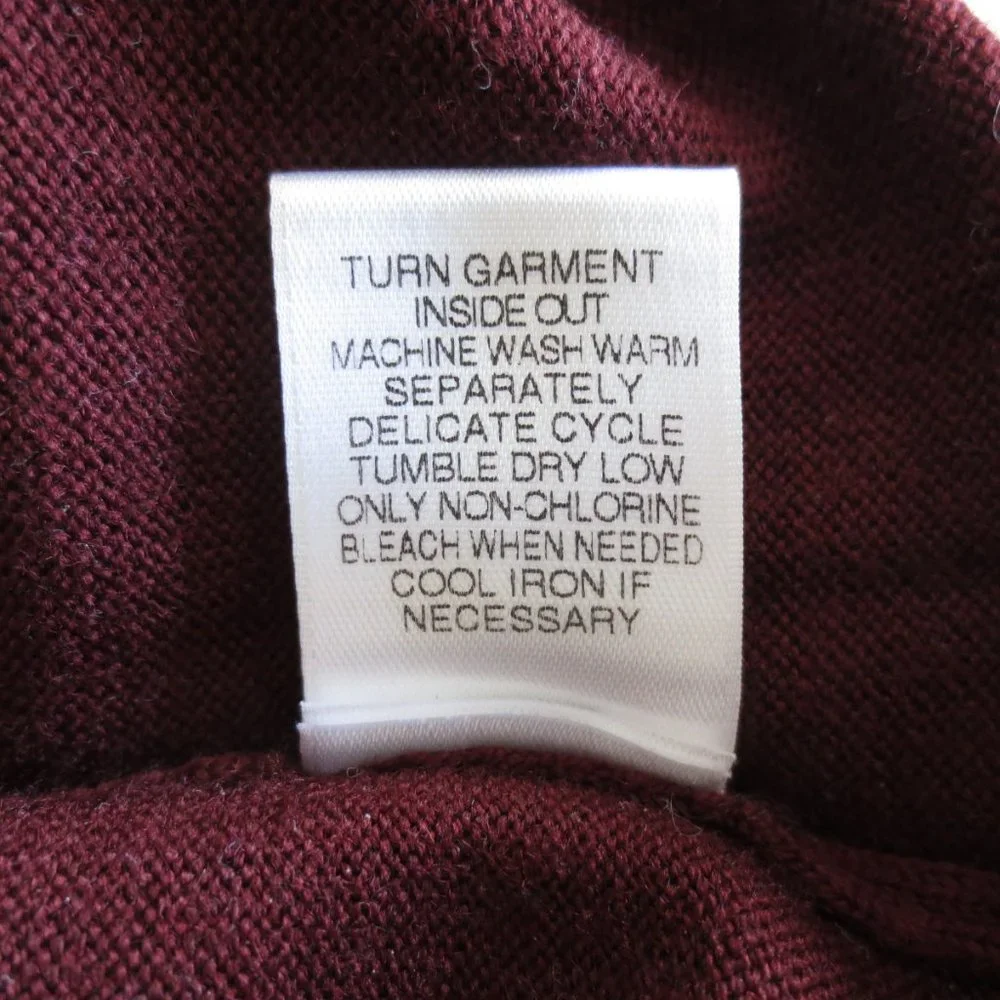 4/$14 SALE MURANO mens ARGYLE sweater V-NECK burgundy MARROON SIZE Large